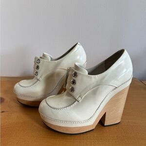 Jil Sander Cream Platform Women's Shoes